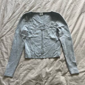 Abercrombie & Fitch Light Gray Knit Top